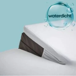 Waterdichte Matrasbeschermer Splittopper Hoeslaken Badstof-Lits-jumeaux (180x...