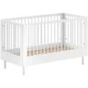 Babybed Forrest 70 X 140cm - Verstelbaar - Wit Beukenhout