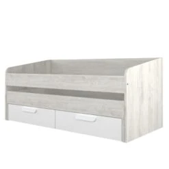 Bed Bo12 Met Onderschuifbed En Lades- Wit