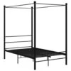 VidaXL - Hemelbedframe Met Latten - Zwart - Metaal - 140x200 Cm 1 VidaXL - Hemelbedframe Met Latten - Zwart - Metaal - 140x200 Cm -Bedden Bij Leen Bakker 1000158713