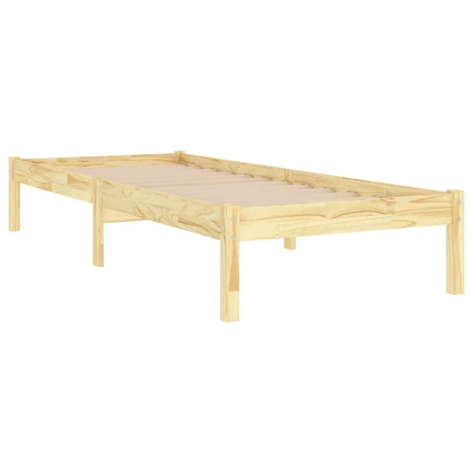 VidaXL - Bed Frame Met Lattenbodem - Naturel - Massief Grenenhout - 90x190 Cm 3 VidaXL - Bed Frame Met Lattenbodem - Naturel - Massief Grenenhout - 90x190 Cm