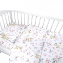 Zavelo Peuter Dekbedovertrek Hertje Roze 120 X 150 Cm