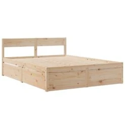 VidaXL - Bed Incl. Hoofdbord En Lades - Massief Grenenhout - 140x200 Cm