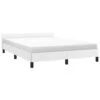 VidaXL - Bed Frame Met Hoofdeinde Zonder Matras - Wit - 140x200 Cm 2 VidaXL - Bed Frame Met Hoofdeinde Zonder Matras - Wit - 140x200 Cm -Bedden Bij Leen Bakker 1000170458