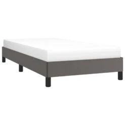 VidaXL - Eenpersoonsbed Frame Met Lattenbodem - Grijs - Kunstleer - 80x200 Cm