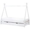TALMONTIERS - Onderschuifbed - Wit - 90 X 200 Cm - Grenenhout 2 TALMONTIERS - Onderschuifbed - Wit - 90 X 200 Cm - Grenenhout -Bedden Bij Leen Bakker 1000174152
