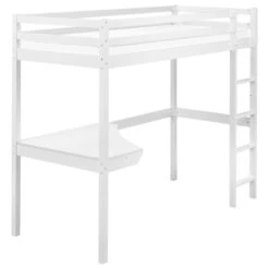 LOURY - Kinderbed - Wit - 90 X 200 Cm - Dennenhout