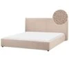 LAVAUR - Tweepersoonsbed - Taupe - 180 X 200 Cm - Bouclé -Bedden Bij Leen Bakker 1000174202