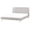 TALENCE - Tweepersoonsbed - Lichtgrijs - 160 X 200 Cm - Chenille -Bedden Bij Leen Bakker 1000174223