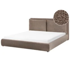 BAJONNA - Tweepersoonsbed - Bruin - 180 X 200 Cm - Bouclé