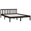 VidaXL - Tweepersoonsbed Met Hoofdbord - Zwart - Grenenhout - 140x190 Cm 2 VidaXL - Tweepersoonsbed Met Hoofdbord - Zwart - Grenenhout - 140x190 Cm -Bedden Bij Leen Bakker 1000176598