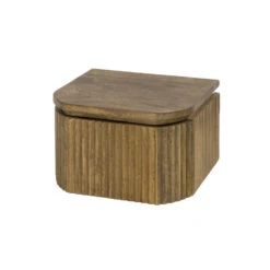 Hoyz Collection - Nachtkastje Wave Zwevend 1 Lade XS - Massief Mango Zandkleur