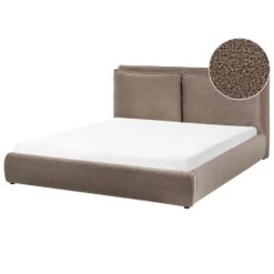 BAJONNA - Tweepersoonsbed - Bruin - 160 X 200 Cm - Bouclé