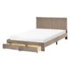 LONZAC - Bed Met Opbergruimte - Taupe - 140 X 200 Cm - Fluweel -Bedden Bij Leen Bakker 1000179670