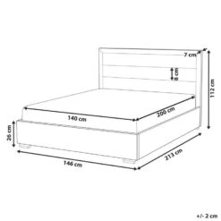 ROUEN - Bed - Lichtbeige - 140 X 200 Cm - Polyester -Bedden Bij Leen Bakker 1038f85a57a6453b8c95f2170ff0fe25