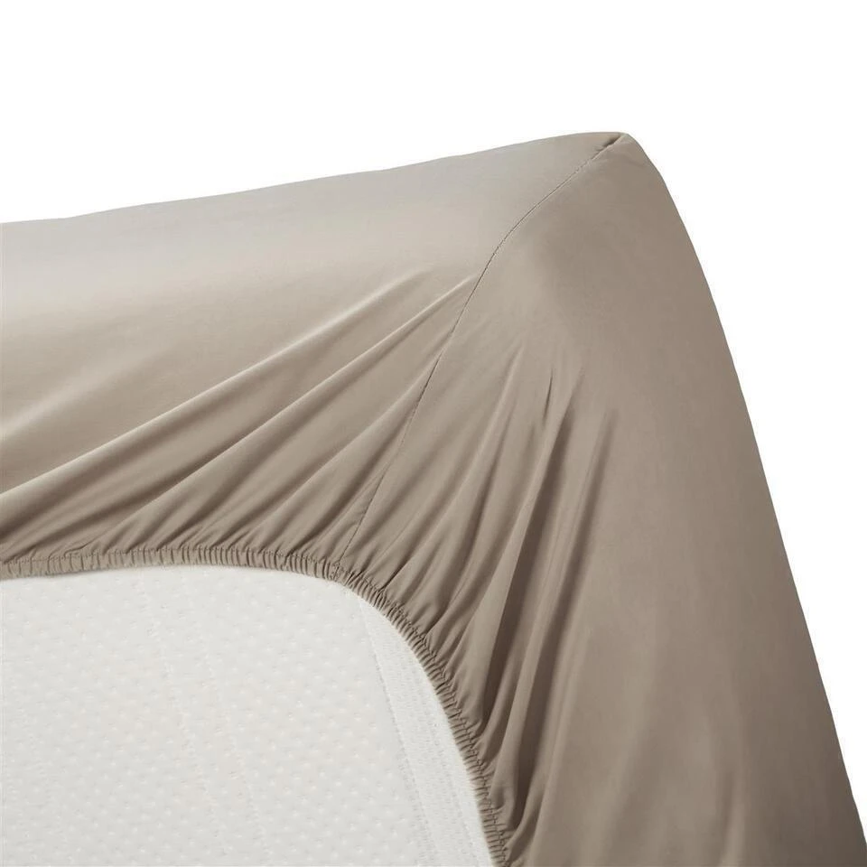 Ambiante Katoen - Topper Hoeslaken - 140x200 - Taupe 4 Ambiante Katoen - Topper Hoeslaken - 140x200 - Taupe - Afbeelding 2