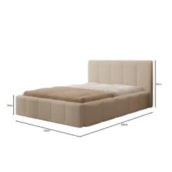 Meubella - Tweepersoonsbed Excalibur - Beige Teddystof - 140x200 Cm -Bedden Bij Leen Bakker 119cdf1a0d2c4415b60990b5f754e509
