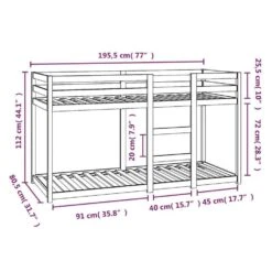 VidaXL - Stapelbed Met Zijladder - Naturel - Massief Grenenhout - 75x190 Cm -Bedden Bij Leen Bakker 119cffd4a8e2415a9d6a1e224ad259eb