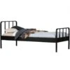 WOOOD Mees Bed - Metaal - Zwart - 90x208x95 1 WOOOD Mees Bed - Metaal - Zwart - 90x208x95 -Bedden Bij Leen Bakker 1200527003
