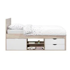 Bed Tempo - Eikenkleur - 90x200 Cm -Bedden Bij Leen Bakker 12103230 0140