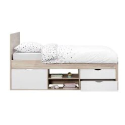 Bed Tempo - Eikenkleur - 90x200 Cm -Bedden Bij Leen Bakker 12103230 0141