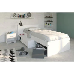 Bed Timo - Wit - 90x200 Cm 14 Bed Timo - Wit - 90x200 Cm -Bedden Bij Leen Bakker 12109000 1103