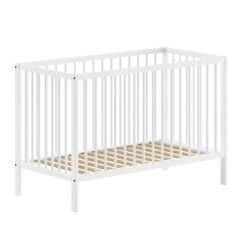Vipack Babybed Dino - 60 X 120 Cm - Verstelbaar - Wit Dennenhout