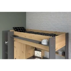 Hoogslaper Mike - Eikenkleur - 178,3x116,4x204,4 Cm -Bedden Bij Leen Bakker 12209005 1107