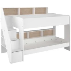 Stapelbed Sam - Wit - 90x200 Cm -Bedden Bij Leen Bakker 12209015 1103