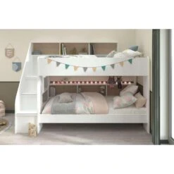 Stapelbed Sam - Wit - 90x200 Cm -Bedden Bij Leen Bakker 12209015 1107