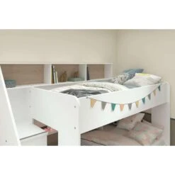 Stapelbed Sam - Wit - 90x200 Cm -Bedden Bij Leen Bakker 12209015 1112