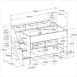 Stapelbed Sam - Wit - 90x200 Cm -Bedden Bij Leen Bakker 12209015 9600