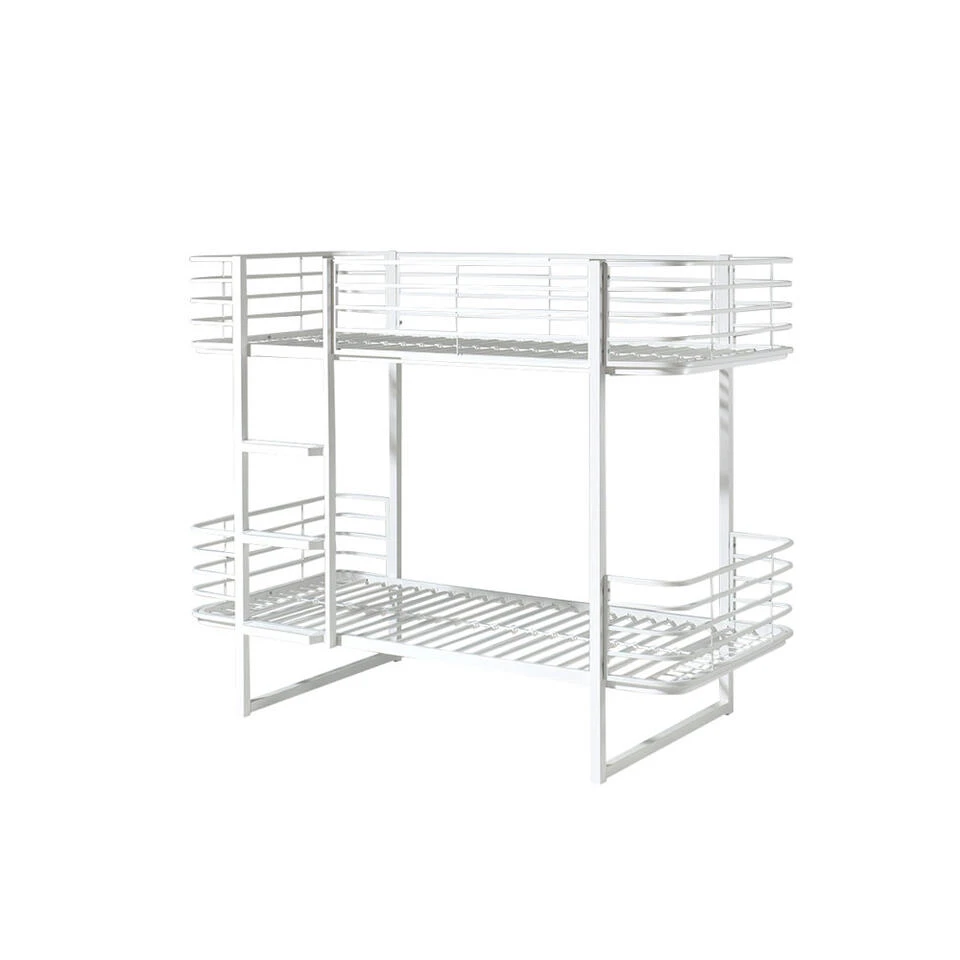 Vipack Stapelbed Oscar Metaal - Wit - 166x104x205 Cm 4 Vipack Stapelbed Oscar Metaal - Wit - 166x104x205 Cm - Afbeelding 2