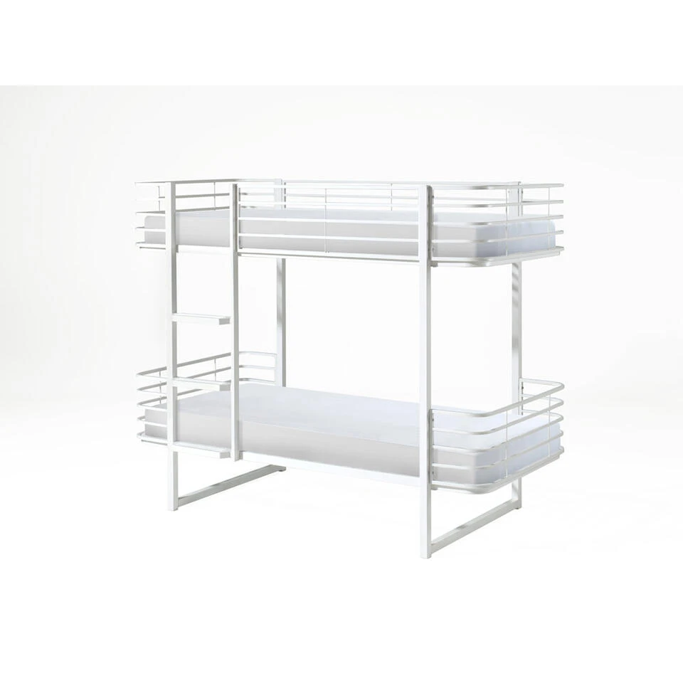 Vipack Stapelbed Oscar Metaal - Wit - 166x104x205 Cm 3 Vipack Stapelbed Oscar Metaal - Wit - 166x104x205 Cm