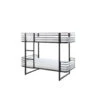 Vipack Stapelbed Oscar Metaal - Zwart - 166x104x205 Cm -Bedden Bij Leen Bakker 12209075
