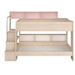 Stapelbed Sam - Eikenkleur - 90x200 Cm -Bedden Bij Leen Bakker 12209100 0100