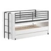 Halfhoogslaper Sammie 90x200cm Met 2 Slaapplaatsen, Bedlade En Bureau - Wit -Bedden Bij Leen Bakker 12209180