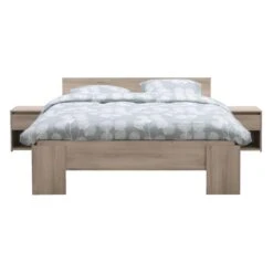 Bed Lyon - Eikenkleur - 160x200 Cm -Bedden Bij Leen Bakker 12301460 0141