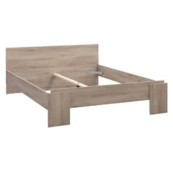 Bed Lyon - Eikenkleur - 160x200 Cm -Bedden Bij Leen Bakker 12301460 0300