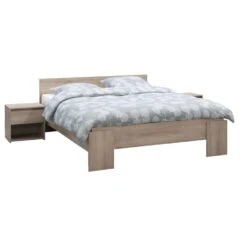 Bed Lyon - Eikenkleur - 160x200 Cm -Bedden Bij Leen Bakker 12301460 0331