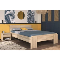 Bed Lyon - Eikenkleur - 160x200 Cm -Bedden Bij Leen Bakker 12301460 9050