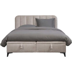 Bed Lizz Met Opbergruimte - Kiezel - 180x200 Cm