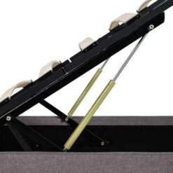 VidaXL - LED Bed Met Opbergruimte - Hydraulische - Taupe - Stof - 140x200 Cm 19 VidaXL - LED Bed Met Opbergruimte - Hydraulische - Taupe - Stof - 140x200 Cm -Bedden Bij Leen Bakker 125aa2230b4945cc8afc4fe7ece994cc