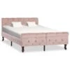 VidaXL - Bed Frame - Roze - Fluweel - 120x200 Cm 1 VidaXL - Bed Frame - Roze - Fluweel - 120x200 Cm -Bedden Bij Leen Bakker 1278612496