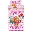 PAW Patrol Pup Power Dekbedovertrek - Eenpersoons - 140x200 Cm - Roze