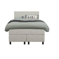 Boxspring Liv Egaal - Ecru - 120x200 Cm - Ronde Poot