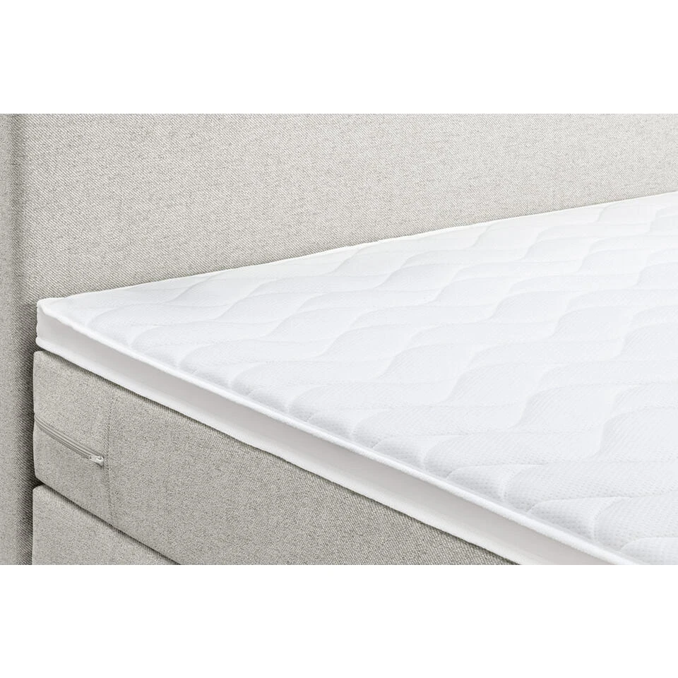 Boxspring Liv Egaal - Ecru - 120x200 Cm - Ronde Poot 7 Boxspring Liv Egaal - Ecru - 120x200 Cm - Ronde Poot - Afbeelding 5