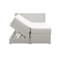 Boxspring Met Opbergruimte Liv Egaal - Ecru - 180x200 Cm -Bedden Bij Leen Bakker 12848564 0101