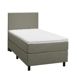 Boxspring Liv Egaal - Groen - 90x200 Cm - Ronde Poot -Bedden Bij Leen Bakker 12848566 0300