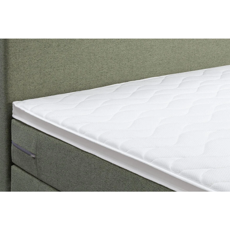 Boxspring Liv Egaal - Groen - 140x200 Cm - Slanke Poot 6 Boxspring Liv Egaal - Groen - 140x200 Cm - Slanke Poot - Afbeelding 4